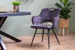 Eetkamerstoel Jewel, 3 kleuren Velvet stof., Nieuw, Vijf, Zes of meer stoelen, Grijs, Modern
