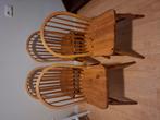 Gratis 4 houten stoelen, Huis en Inrichting, Stoelen, Ophalen, Gebruikt, Bruin