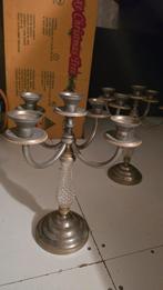 Set van 2 prachtige oude kandelaars Art Deco stijl, Antiek en Kunst, Ophalen