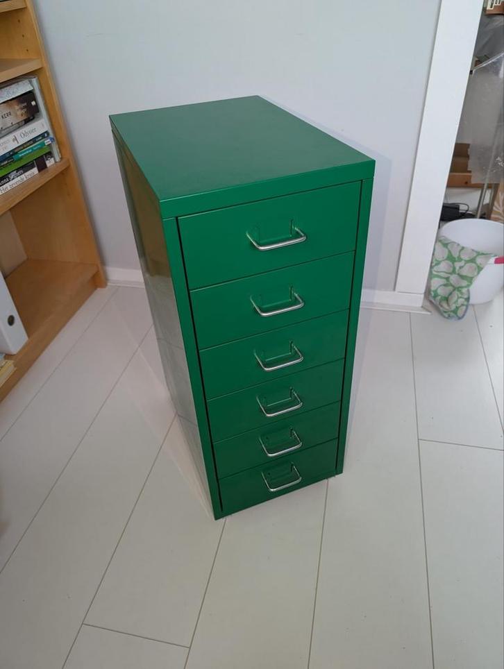 Groene ladekast of ladeblok Helmer | Ikea | op wieltjes, Huis en Inrichting, Kasten | Ladekasten, Gebruikt, Minder dan 100 cm