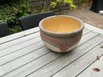 Ronde stenen bloempot met patroon, Steen, Gebruikt, Minder dan 30 cm, Minder dan 60 cm