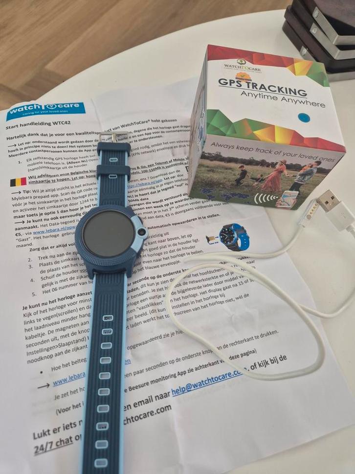 WatchToCare GPS Tracker Horloge - Blauw, Sieraden, Tassen en Uiterlijk, Horloges | Kinderen, Zo goed als nieuw, Blauw, Ophalen of Verzenden