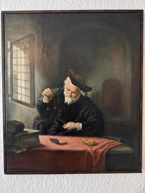 Klassiek Schilderij Salomon Koninck - Goudweger, Antiek en Kunst, Kunst | Schilderijen | Klassiek, Ophalen