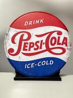 Pepsi Cola metalen reclamebord (30 cm rond), Reclamebord, Ophalen of Verzenden, Pand50, Info@pand50.nl