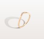 AURATE 14K gouden ring met diamandjes, Nieuw, Ophalen of Verzenden, Kleiner dan 17, Met edelsteen