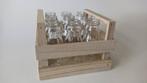 Houten kist met 9 flessen p/st. AFGEPRIJSD, Huis en Inrichting, Woonaccessoires | Overige, Ophalen of Verzenden, Nieuw