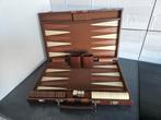Authentiek leren backgammon koffer compleet spel, Hobby en Vrije tijd, Gezelschapsspellen | Bordspellen, Een of twee spelers, Ophalen of Verzenden