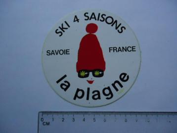 sticker oud Frankrijk La PLagne SAVOIE france retro ski berg beschikbaar voor biedingen
