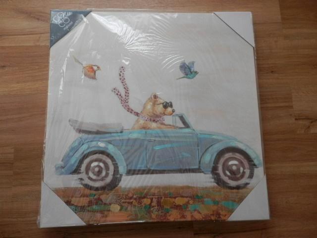 Schilderij "Cruising" van COCO Maison met Kever Cabrio, Huis en Inrichting, Woonaccessoires | Schilderijen, Tekeningen en Foto's