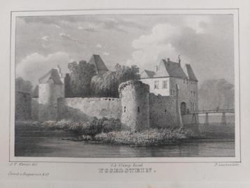 57 / Slot Ijsselstein Litho uit 1846 beschikbaar voor biedingen