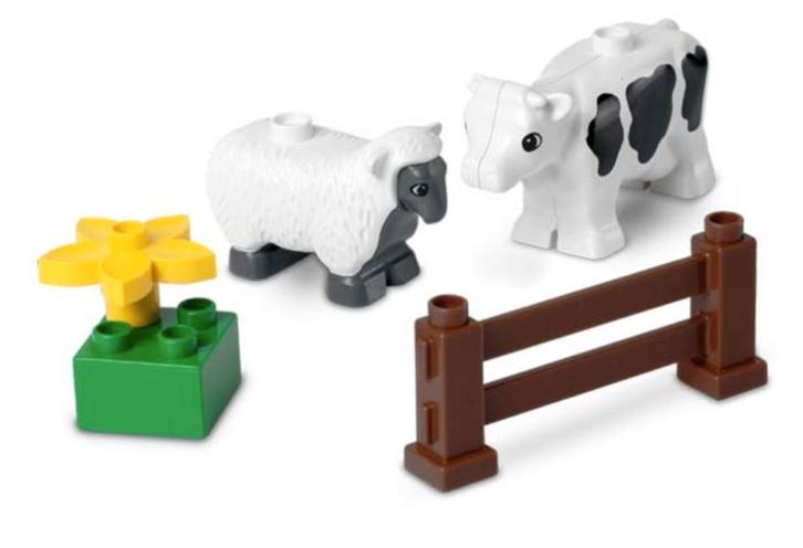 LEGO Duplo Boerderijdieren 4658 - Koe, Schaap, Hek, Kinderen en Baby's, Speelgoed | Duplo en Lego, Zo goed als nieuw, Duplo, Complete set