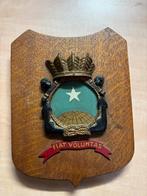 Schildje marine hr ms poolster, Verzamelen, Ophalen of Verzenden, Marine, Nederland, Embleem of Badge