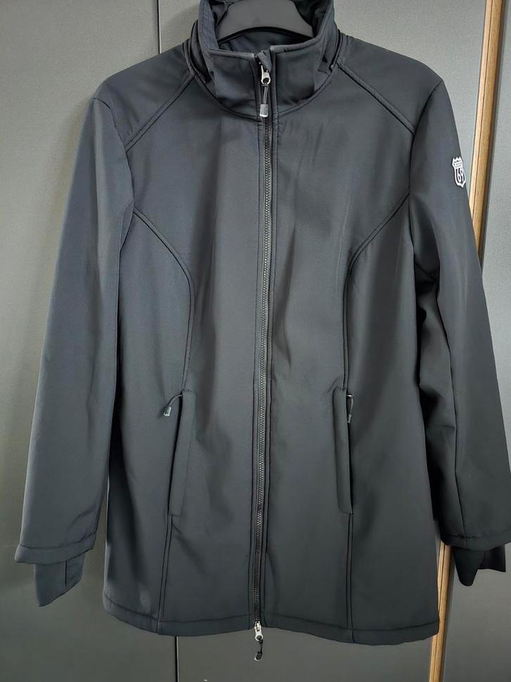 Zwarte lange outdoor jas met warme voering van teddyfleece, Kleding | Dames, Jassen | Winter, Nieuw, Maat 46/48 (XL) of groter