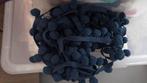4 meter bolletjes band donker blauw  ( ee), Ophalen of Verzenden, Nieuw, Lint, Band of Elastiek