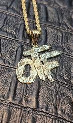 Mooie OTF hanger met ropchain 14karaat goud