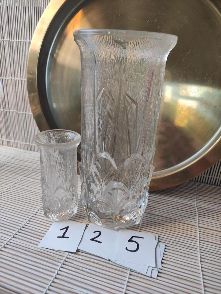 Vintage Glazen Vazen Set - Persglazen vaas Fidenza, Antiek en Kunst, Antiek | Vazen, Ophalen of Verzenden