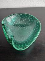 Groene Murano Schaal met Bubbel Design, Antiek en Kunst, Antiek | Glas en Kristal, Ophalen of Verzenden