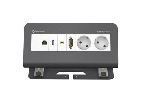 Kindermann stekkerblok kantoor bureau cablePort desk2, Huis en Inrichting, Overige Huis en Inrichting, Zo goed als nieuw, Ophalen of Verzenden