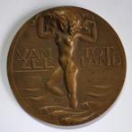 Penning VPK 1930 drooglegging Zuiderzee, Van Zee tot Land, Ophalen of Verzenden, Brons