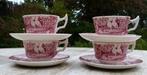 P. Regout decor Duiven 4 Koppen en 8 Schotels, Antiek en Kunst, Antiek | Servies los, Ophalen of Verzenden
