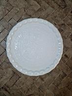 Mooie grote witte metalen schaal, ibiza stijl, Ophalen