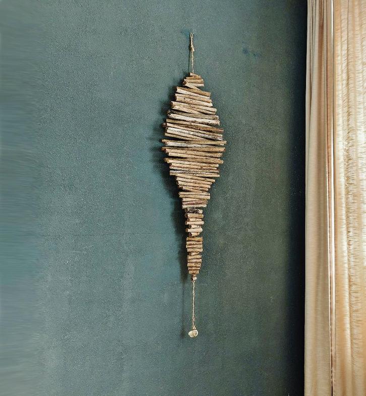 Drijfhout mobiel geregen takken stoer sober landelijk, Huis en Inrichting, Woonaccessoires | Wanddecoraties, Nieuw, Verzenden