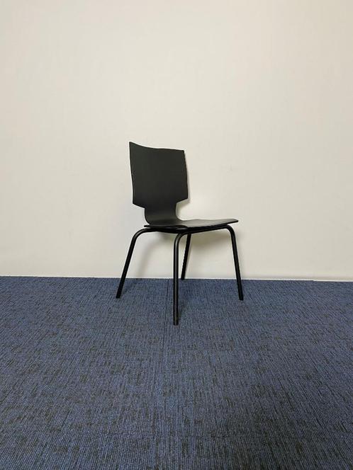 2 x Vergaderstoel Gispen, design, zwart, Van der Sluis, Huis en Inrichting, Stoelen, Gebruikt, Twee, Zwart, Ophalen