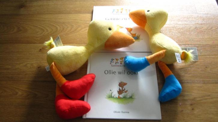 Gonnie en Gijsje knuffels en 2 boeken Nieuw., Kinderen en Baby's, Speelgoed | Knuffels en Pluche, Nieuw, Overige typen, Ophalen of Verzenden
