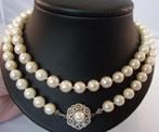 Exclusief parelcollier + 14K witgouden slot, 72 cm lang, Verzenden, Goud, Ketting, Met edelsteen