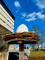 Ooievaarsnest Geboorte Landingsplaats incl Ei, Ooievaar Nr 3, Ophalen of Verzenden, Zo goed als nieuw, Geboortebord