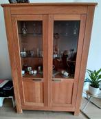 Vitrinekast Blank Eiken, Huis en Inrichting, Kasten | Vitrinekasten, Ophalen, 150 tot 200 cm, 25 tot 50 cm, Gebruikt