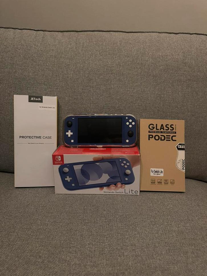 Nintendo Switch Lite Blauw Mod Custom, Spelcomputers en Games, Spelcomputers | Nintendo 2DS en 3DS, Nieuw, 3DS, Blauw, Met beschermhoes of tas