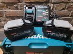 Makita 40v 5.0ah xgt accu's en lader, Ophalen of Verzenden, Gebruikt