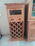 Mooie teak wijnrek / wijnkast, Huis en Inrichting, Woonaccessoires | Wijnrekken, Ophalen, Zo goed als nieuw, 25 flessen of meer
