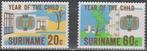 579. Suriname Rep.  880/81 pfr. Jaar van het Kind, Postzegels en Munten, Postzegels | Suriname, Ophalen of Verzenden, Postfris