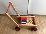 Houten blokkenwagen met gekleurde blokken, Kinderen en Baby's, Speelgoed | Houten speelgoed, Gebruikt, Ophalen, Duw- of Trekspeelgoed