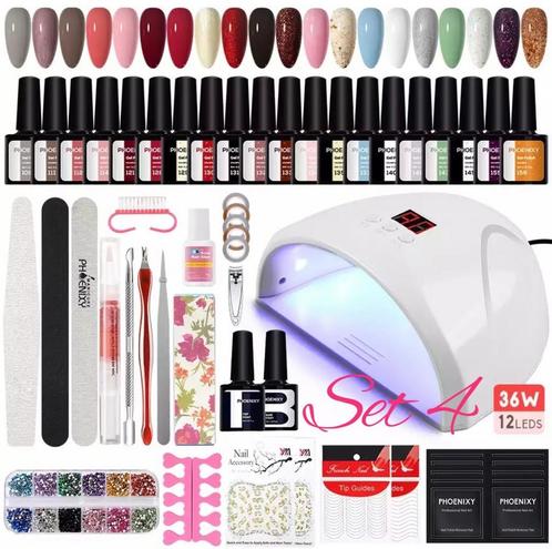20 stuks Gellak Pakket met 36W uv led lamp. Nagels/Nail art., Sieraden, Tassen en Uiterlijk, Uiterlijk | Cosmetica en Make-up
