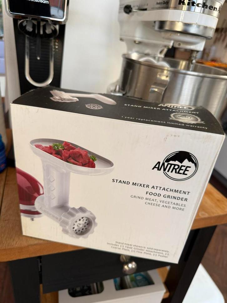 Nieuwe Kitchenaid Food Grinder worstenmaker, Witgoed en Apparatuur, Keukenmixers, Nieuw, Minder dan 1 liter, 1 snelheid, Vaatwasserbestendig