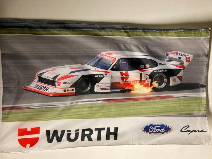 Ford capri deko vlaggen deko garage loods werkplaats, Verzamelen, Automerken, Motoren en Formule 1, Nieuw, Auto's, Ophalen of Verzenden