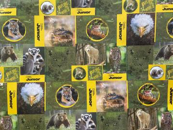 6 rollen kaftpapier National Geographic Junior met dierenpri beschikbaar voor biedingen