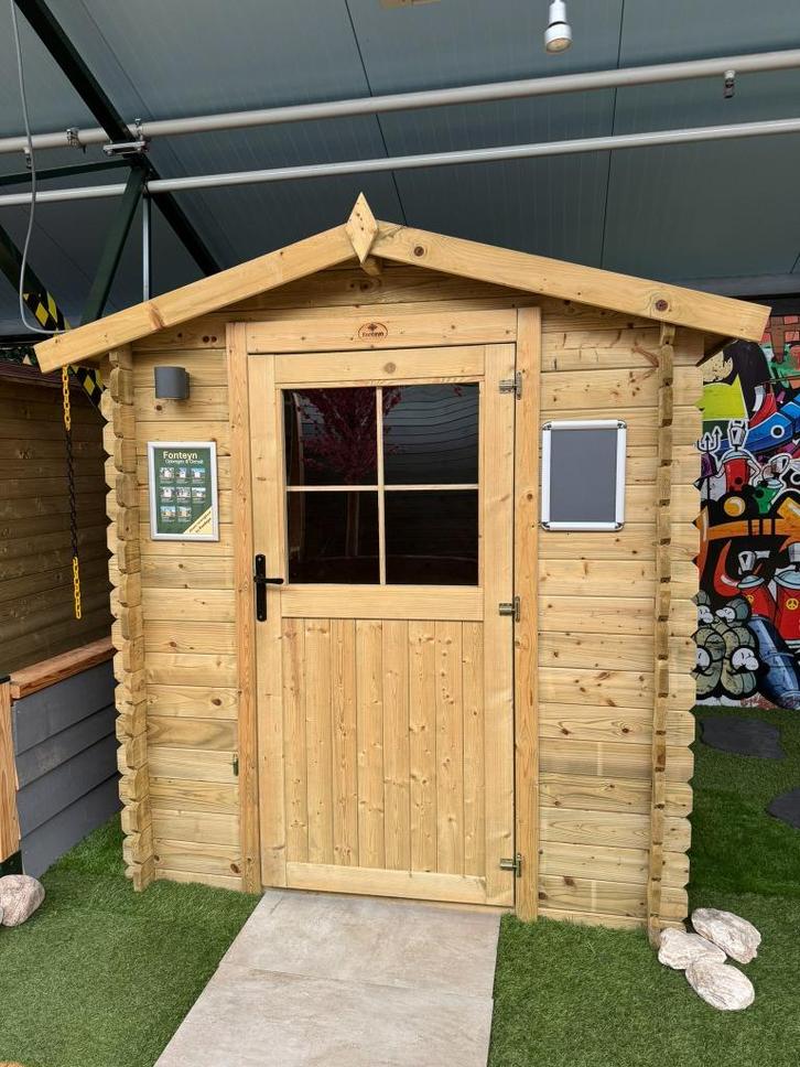Showmodel Tuinhuis Fonteyn | Amina - OP = OP, Tuin en Terras, Tuinhuizen, Zo goed als nieuw, Blokhut, Hout, Minder dan 250 cm