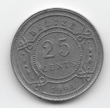 Belize 25 cents 1991 KM# 36 beschikbaar voor biedingen