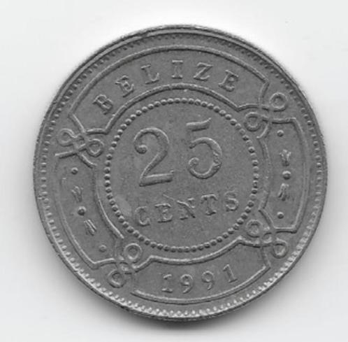 Belize 25 cents 1991 KM# 36, Postzegels en Munten, Munten | Amerika, Losse munt, Midden-Amerika, Verzenden