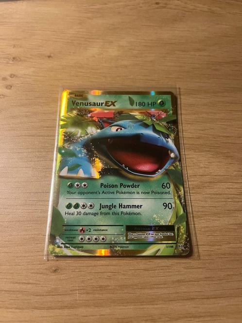 Venusaur EX - Evolutions - 1/108 - GO/EX, Hobby en Vrije tijd, Verzamelkaartspellen | Pokémon, Zo goed als nieuw, Losse kaart