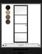 Svedex Binnendeur - Nova Design zwart met glas rechts opdek, Ophalen, Nieuw, Binnendeur, 215 cm of meer