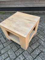 Kleine salontafel of bijzettafel teak, Ophalen, 50 tot 100 cm, Zo goed als nieuw, Minder dan 50 cm