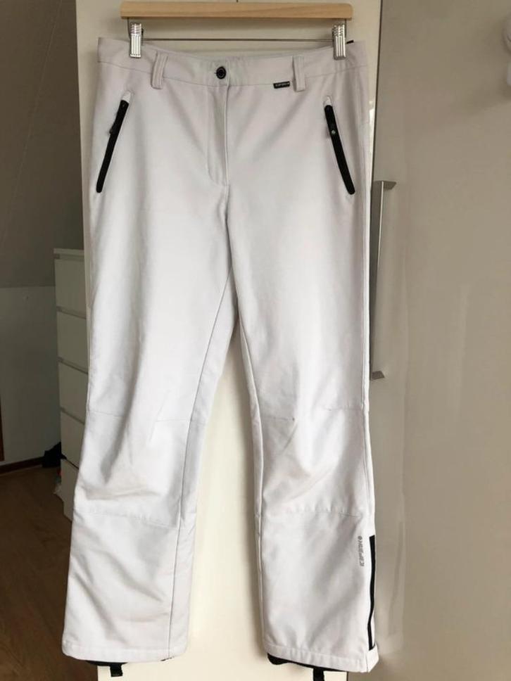Skibroek / ski-broek softshell Icepeak super stretch wit XL, Kleding | Dames, Wintersportkleding, Zo goed als nieuw, Broek, Maat 46/48 (XL) of groter