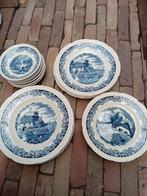 borden Societe Ceramique boerenhoeve blauw, Antiek en Kunst, Antiek | Servies los, Ophalen of Verzenden