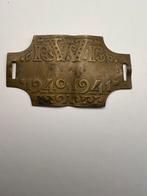 Rijwielbelastingplaatje 1940-1941 R. Tiedema, Verzamelen, Ophalen of Verzenden, Gebruikt, Transport, Button