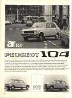 Autorevue test Peugeot 104 1973, Boeken, Auto's | Folders en Tijdschriften, Gelezen, Peugeot, Verzenden